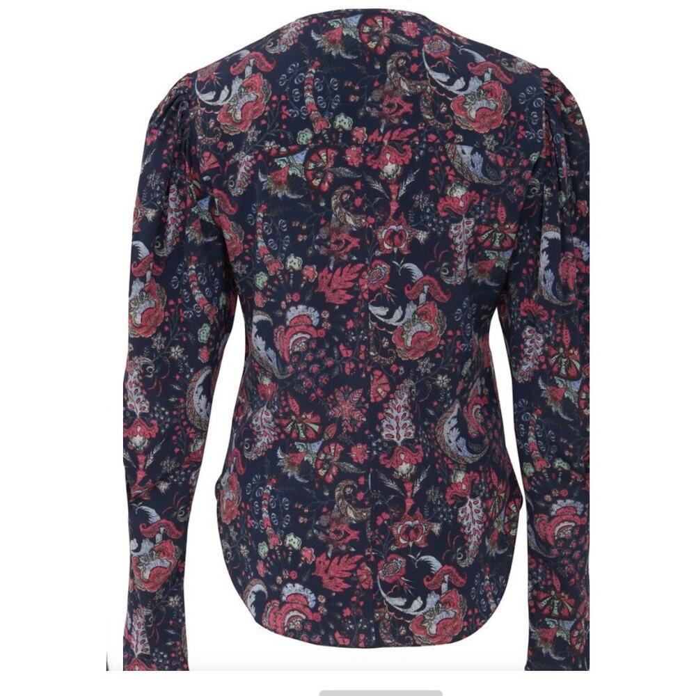 Isabel Marant Bavali Designer Silk Blend Paisley Print Blouse  - 40 / Medium